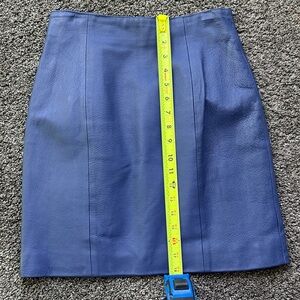 Dark purple real leather Wilson skirt